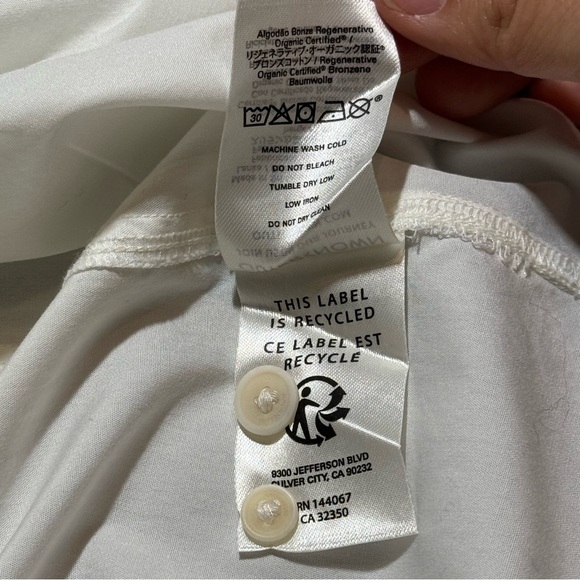 OUTERKNOWN White Maxi Shirt Dress size Small Lagenlook Minimalist - Picture 11 of 12